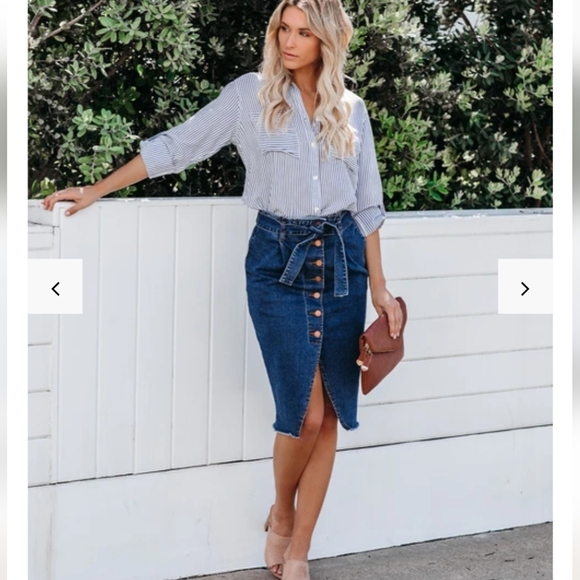 Vici Dresses & Skirts - VICI denim pencil belt jeans skirt